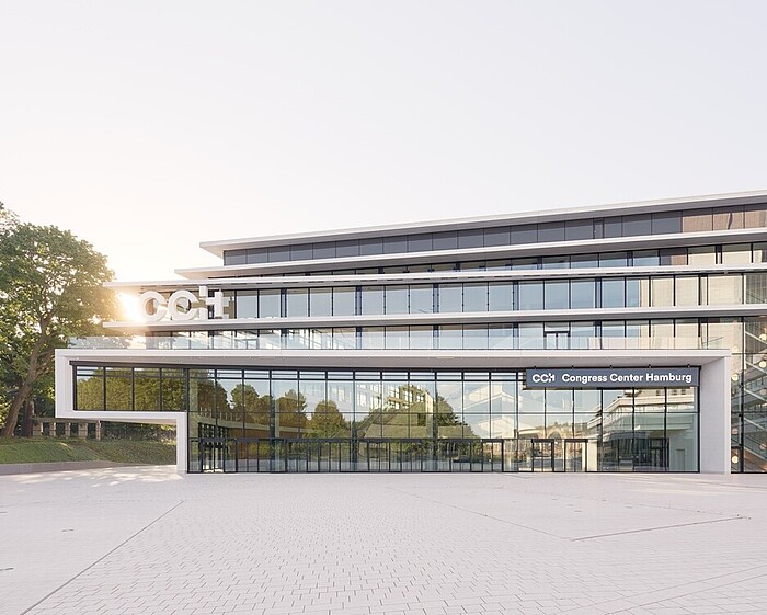Außenansicht des Gebäudes CCH - Congress Center Hamburg